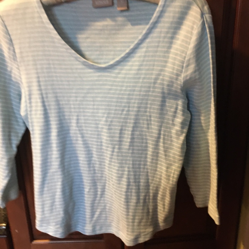 Chico blue and white shirt